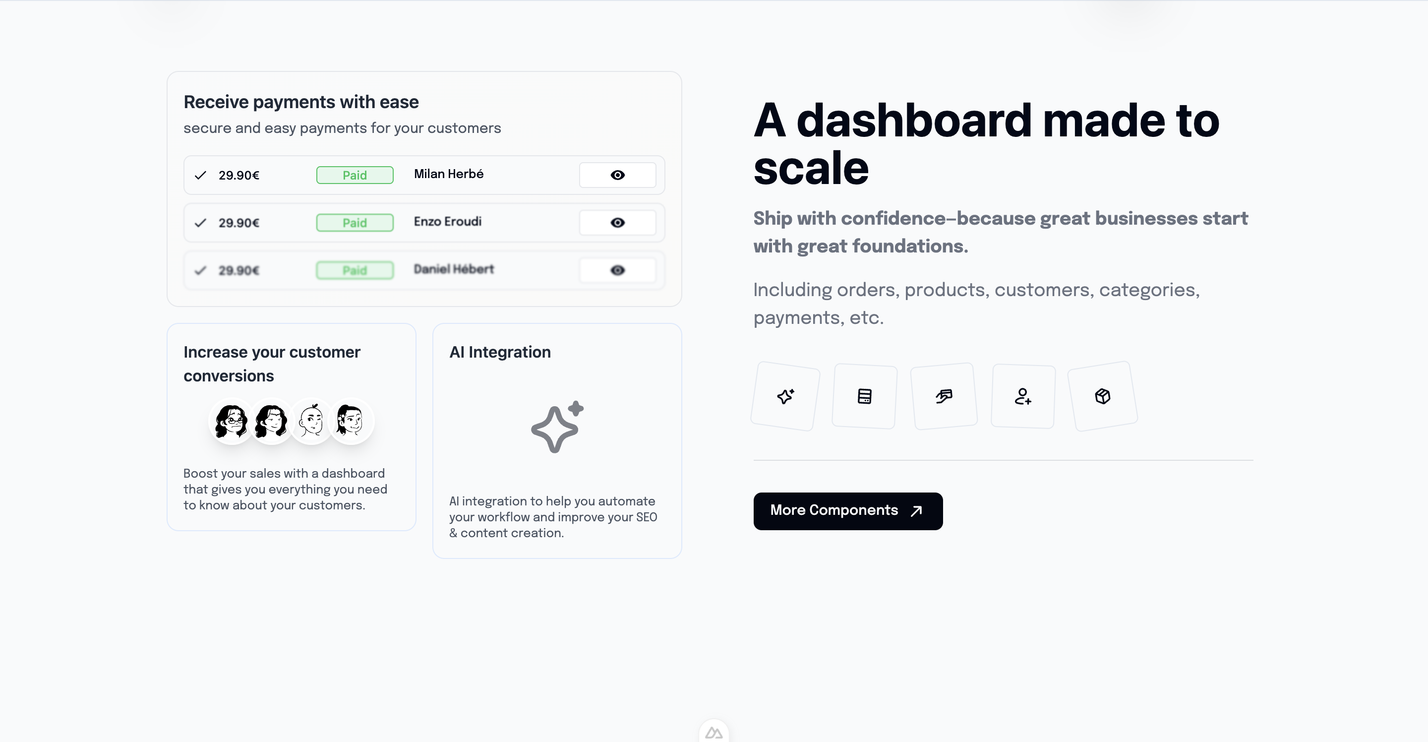 Second Features Component Preview